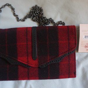 Danielle and Nicole black and red wool handbag